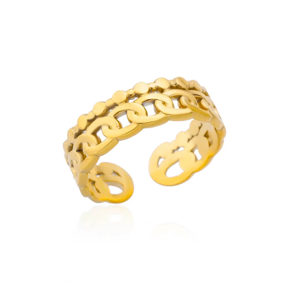 Stainless Steel Rings for Women Gold Color Couple Heart Ring 2025 Trend New in Wedding Aesthetic Luxury Jewelry Anillos Mujer