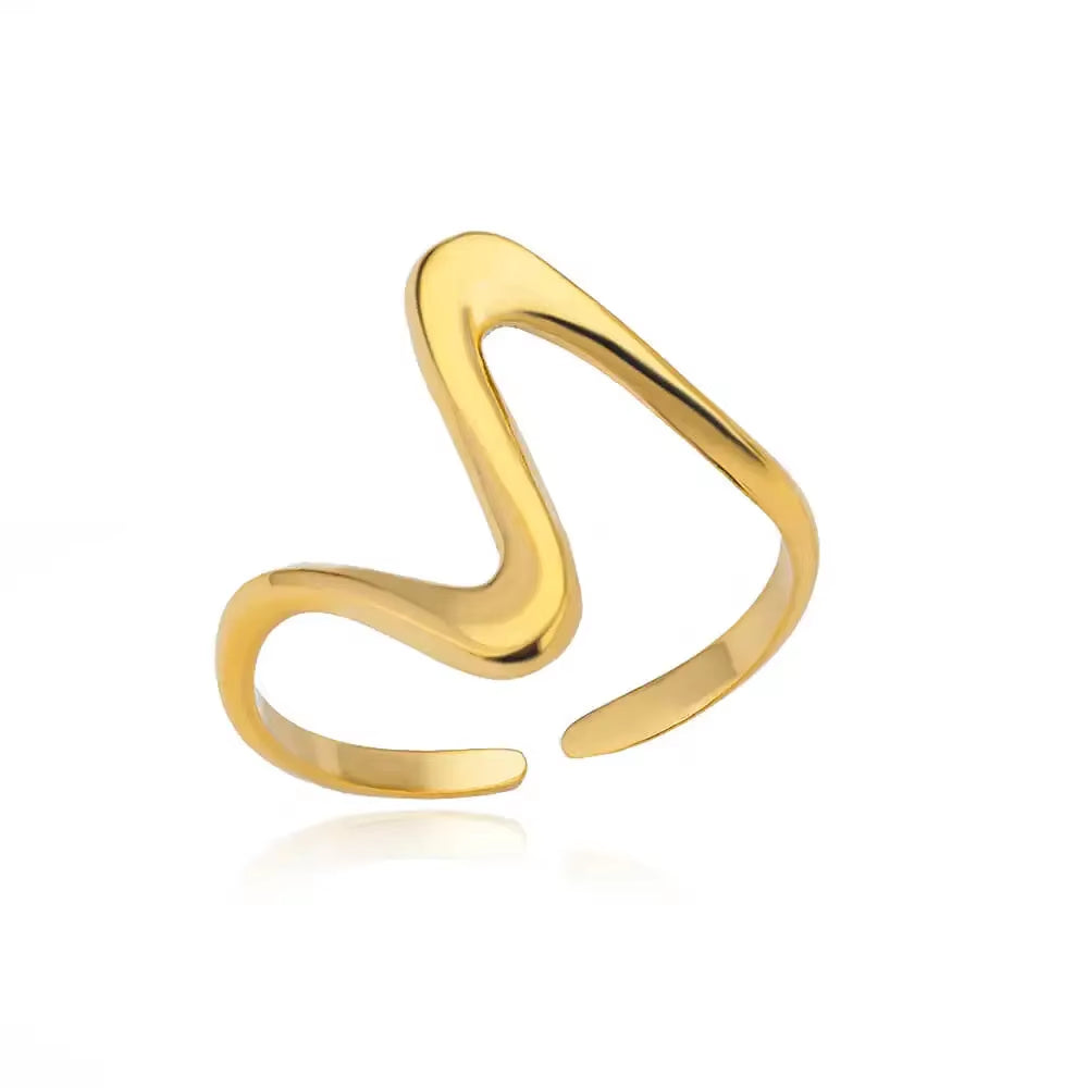 Stainless Steel Rings for Women Gold Color Couple Heart Ring 2025 Trend New in Wedding Aesthetic Luxury Jewelry Anillos Mujer