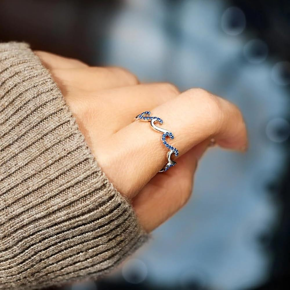 Japanese And Korean Simple Wave Ring Special-interest Design Simple