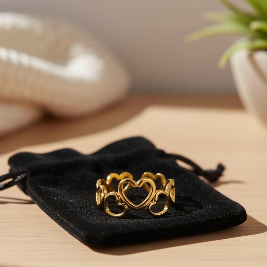 Collection de Bagues Ajustables "Harmonie Dorée"