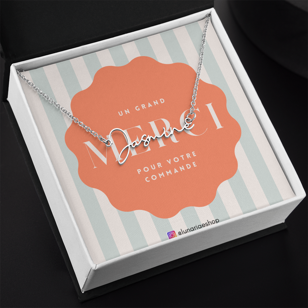 Collier Prénom Style Signature