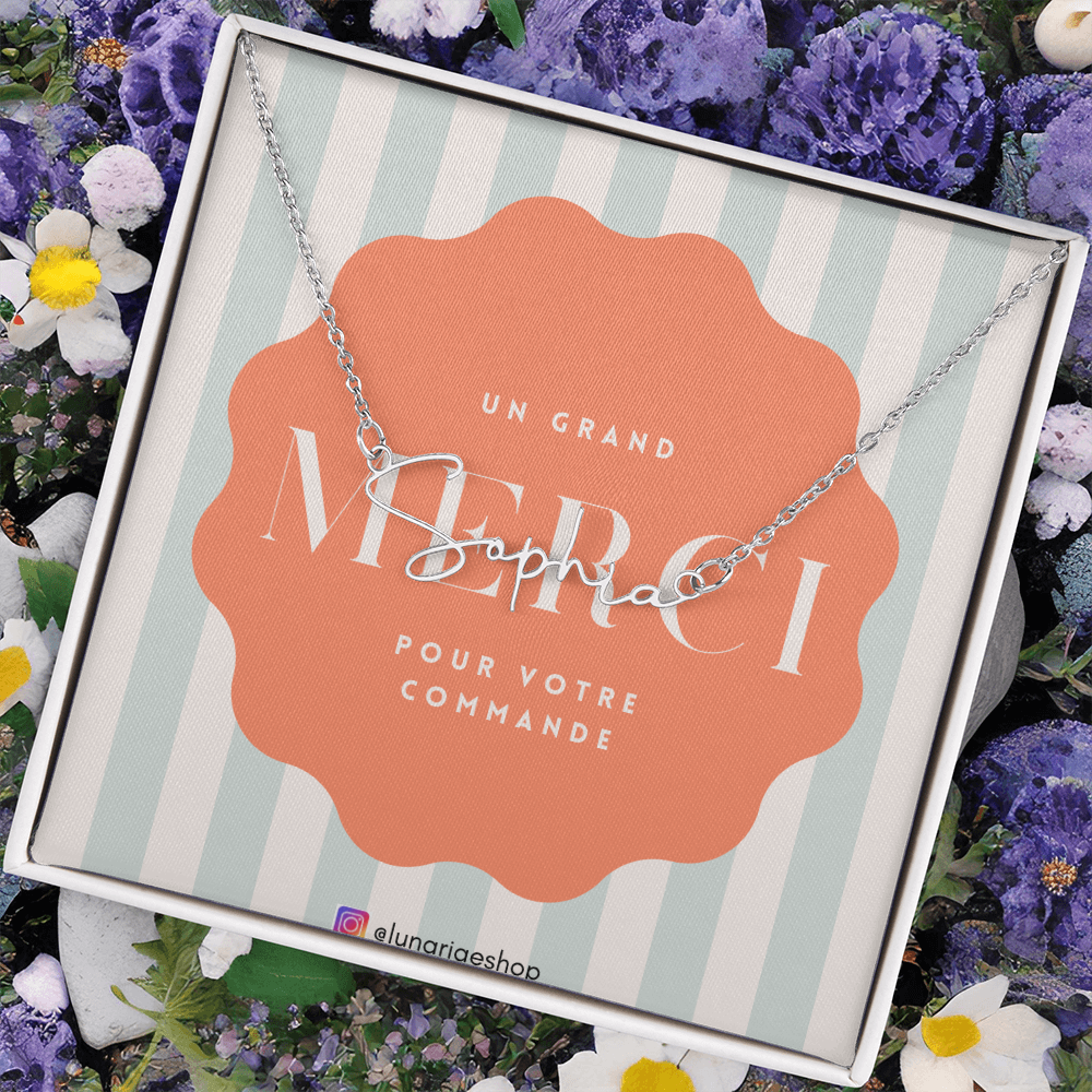 Collier Prénom Style Signature