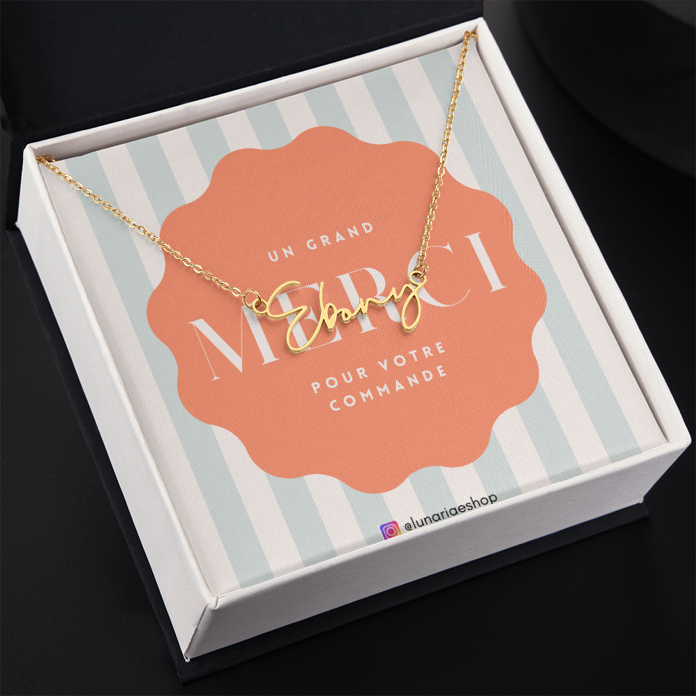 Collier Prénom Style Signature