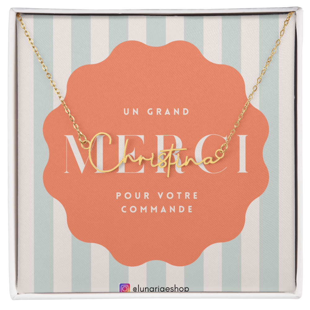 Collier Prénom Style Signature