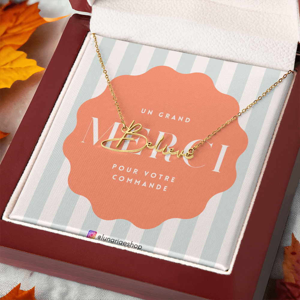 Collier Prénom Style Signature