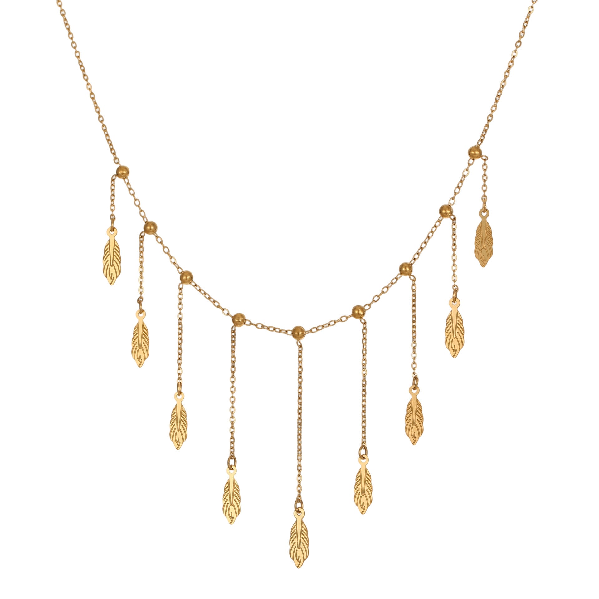 Collier Fin à Gouttes Dorées – Élégance & Légèreté